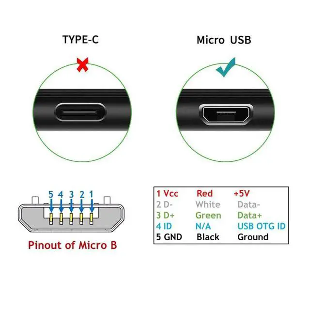Alt view image 4 of 7 - USB to Micro USB Cable,USB 2.0 Male to Micro USB 5Pin Male Charge Data Transfer 90 Degree Left Angled Extension Cable 1.64FT/0.5M