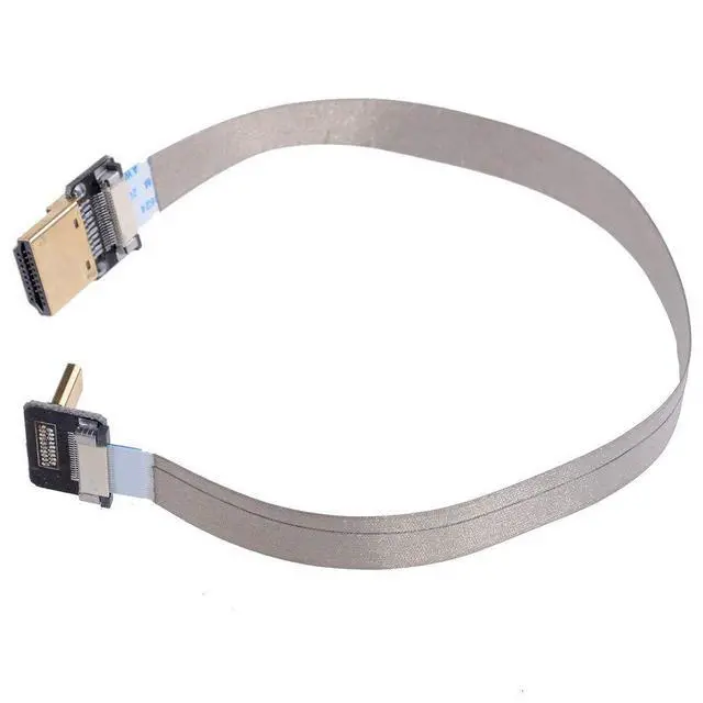 Alt view image 3 of 7 - chenyang FPV Micro HDMI Male to HDMI Male FPC Flat Cable 50cm 90 Degree Down Angled for FPV HDTV Multicopter Aerial Photography