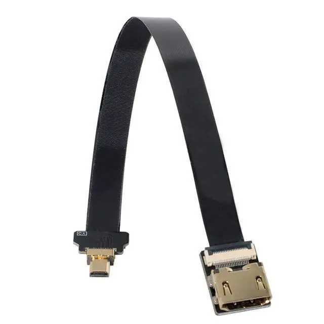 Alt view image 3 of 6 - CY HDMI to Micro HDMI Cable CYFPV HDMI Female to Micro HDMI Male Extension FPC Flat Cable 1080P for FPV HDTV Multicopter Aerial Photography