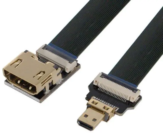 Main image of CYFPV Micro HDMI to HDMI Female Extension FPC Flat Cable 1080P for FPV HDTV Multicopter Aerial Photography 0.5M