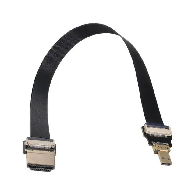 Alt view image 5 of 6 - CYFPV Micro HDMI to HDMI Male Extension FPC Flat Cable 1080P for FPV HDTV Multicopter Aerial Photography 0.5M