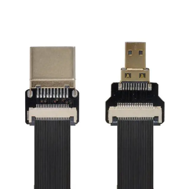 Alt view image 6 of 6 - CYFPV Micro HDMI to HDMI Male Extension FPC Flat Cable 1080P for FPV HDTV Multicopter Aerial Photography 0.5M