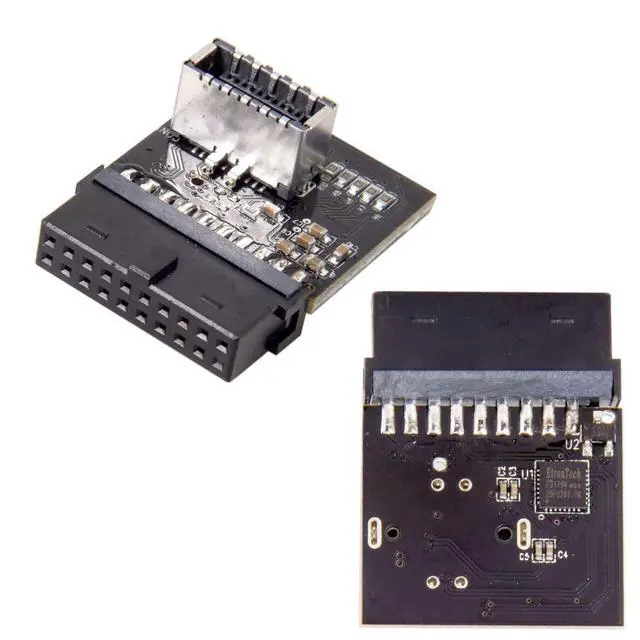 Alt view image 3 of 7 - CY USB 3.1 Front Panel Socket to USB 3.0 20Pin Header Male Extension Adapter for Motherboard