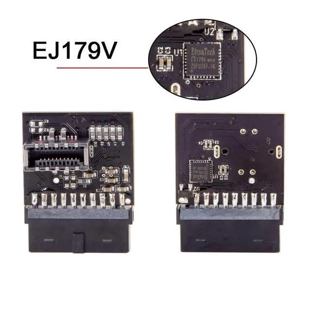 Alt view image 6 of 7 - CY USB 3.1 Front Panel Socket to USB 3.0 20Pin Header Male Extension Adapter for Motherboard