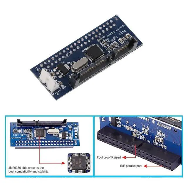 Alt view image 4 of 7 - IDE to SATA Adapter,3.5" IDE/PATA 40Pin Hard Disk Drive to SATA Motherboard Adapter Converter