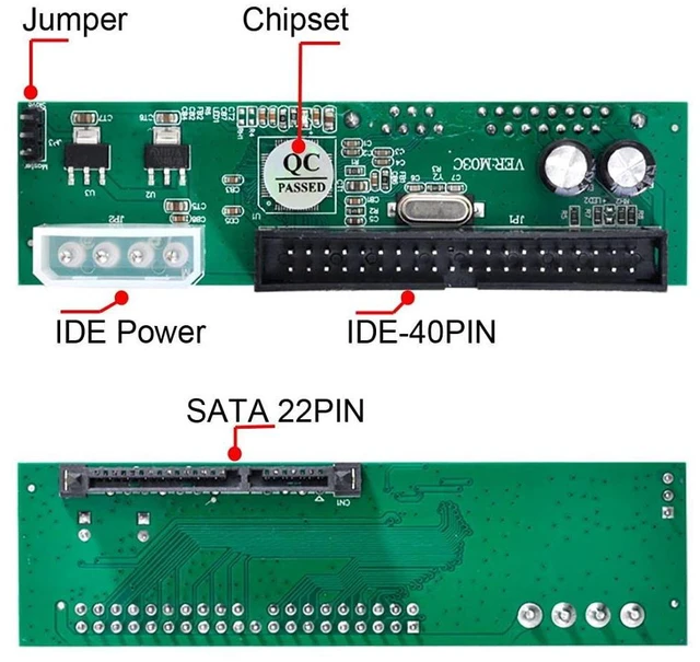 Alt view image 4 of 7 - SATA to IDE Adapter,2.5/3.5" SATA Hard Disk Drive to IDE/PATA 39/40Pin Motherboard Converter Adapter