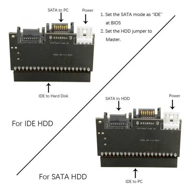 Alt view image 2 of 7 - IDE 100 133 PATA to Dual Serial SATA 7PIN Adapter Reversible Converter for Hard Disk Drive