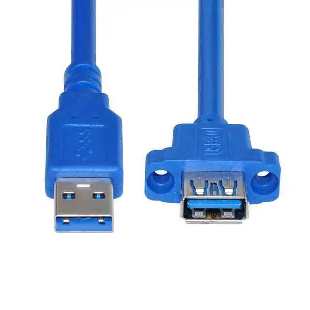 Alt view image 4 of 7 - USB 3.0 Extension Cable,USB 3.0 Type A Male to Female Extension Cable with Panel Mount Screws Holes