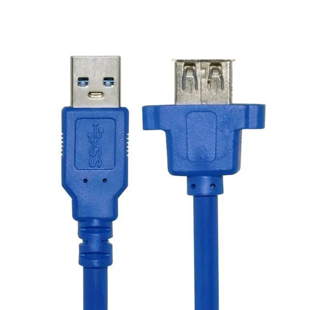 Alt view image 6 of 7 - USB 3.0 Extension Cable,USB 3.0 Type A Male to Female Extension Cable with Panel Mount Screws Holes