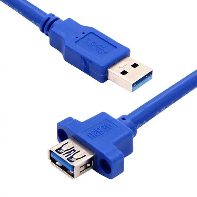 Alt view image 7 of 7 - USB 3.0 Extension Cable,USB 3.0 Type A Male to Female Extension Cable with Panel Mount Screws Holes