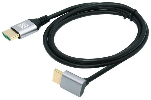 Alt view image 7 of 7 - HDMI 2.1 Cable HDMI Type A Male to Male 8K 4K HDTV 90 Degree Down Angled Extension Cable 0.5M