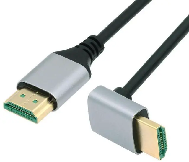 Alt view image 6 of 7 - HDMI 2.1 Cable HDMI Type A Male to Male 8K 4K HDTV 90 Degree Down Angled Extension Cable 0.5M
