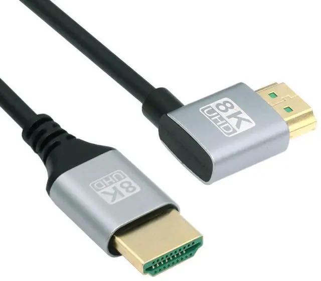 Main image of HDMI 2.1 Cable,HDMI Male to Male 90 Degree Right Angled 8K@60Hz 4K@120Hz 48Gbps Ultra High-Speed Gold-Plated Cable 1.0M for TV, Monitor, Computer