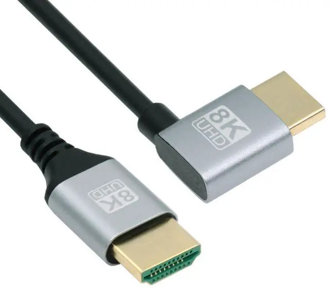 Main image of HDMI 2.1 Cable,HDMI Male to Male 90 Degree Left Angled 8K@60Hz 4K@120Hz 48Gbps Ultra High-Speed Gold-Plated Cable 0.5M for TV, Monitor, Computer