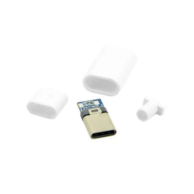 Alt view image 3 of 7 - USB C DIY Connector USB 3.1 Type C 24Pin Male Plug Port Repair Replacement Solder Adapter with PCB Board White Housing