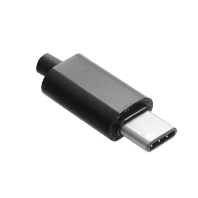 Alt view image 6 of 7 - 5 Pack USB C DIY Connector USB 3.1 Type C 24Pin Male Plug Port Repair Replacement Solder Adapter with PCB Board Black Housing