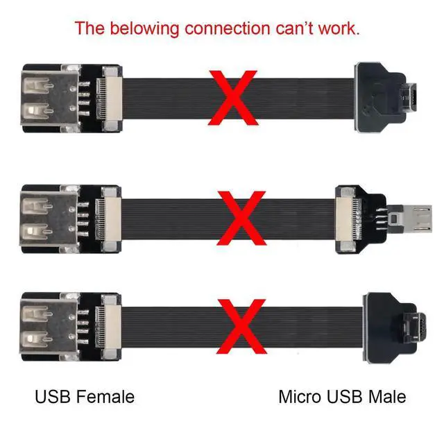 Alt view image 5 of 7 - CYFPVUSB 5Pin Micro USB2.0 Male 90 Degree Down Angled Connector Male Plug for FPV HDTV Multicopter Aerial Photography