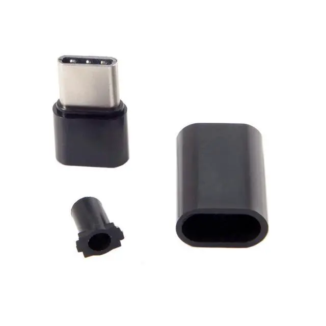 Alt view image 5 of 7 - CY USB Type C USB-C Male OTG Host Type 5.1k Resistor Adapter with Black Housing Cover DIY 24pin