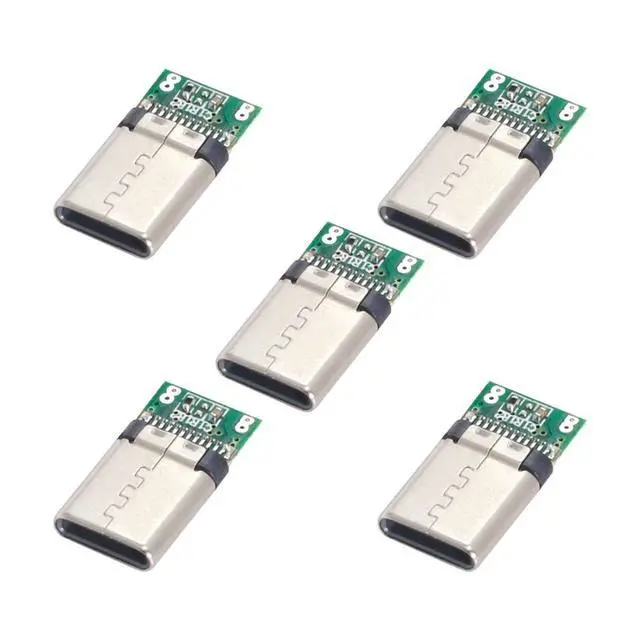 Alt view image 7 of 7 - CY USB Type C USB-C Male OTG Host Type 5.1k Resistor Adapter with Black Housing Cover DIY 24pin