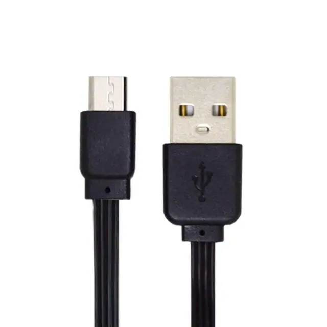 Alt view image 7 of 7 - USB 2.0 Short Flat Cable, USB 2.0 Type A Male to Micro USB Male 4 Wires 5V 2A Charge Data Extension Silicone Cable 4 Wires 30AWG 13cm