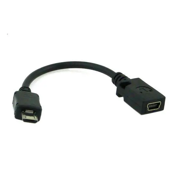 Alt view image 5 of 5 - Micro USB 2.0 Male to Mini USB 5Pin Female Data Charge Extension Cable 10cm
