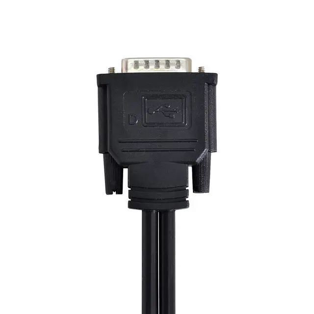 Alt view image 4 of 6 - DMS-59Pin 1 to 2 VGA RGB 15Pin Splitter Extension Cable for PC Graphics Card