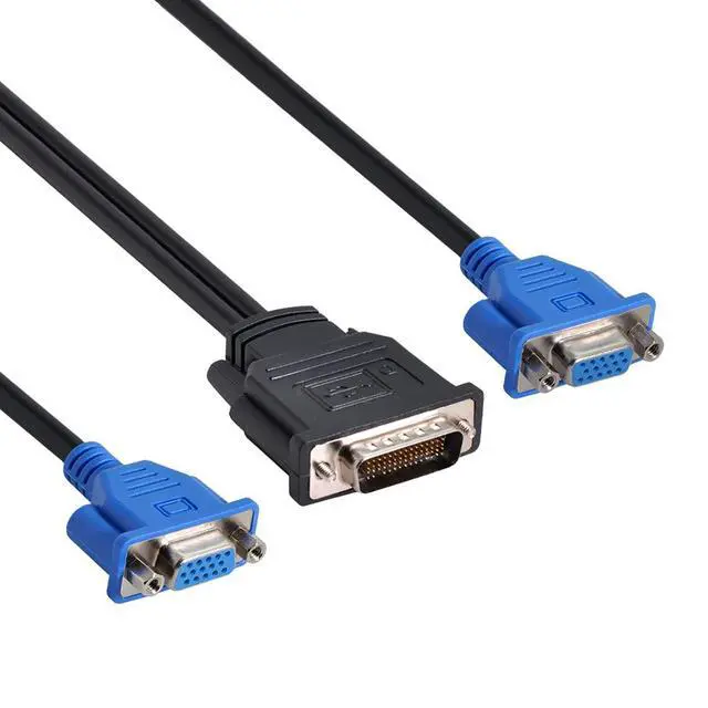Alt view image 5 of 6 - DMS-59Pin 1 to 2 VGA RGB 15Pin Splitter Extension Cable for PC Graphics Card