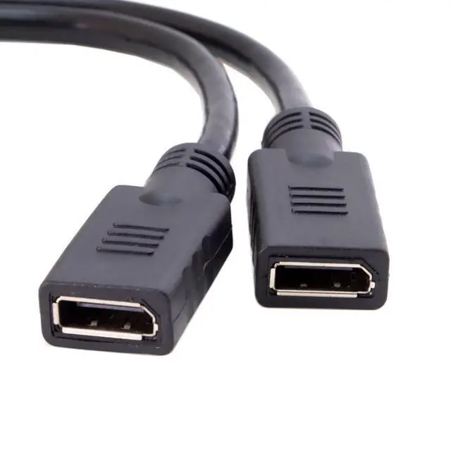 Alt view image 3 of 6 - DMS-59Pin 1 to 2 Displayport Splitter Extension Cable for PC Graphics Card