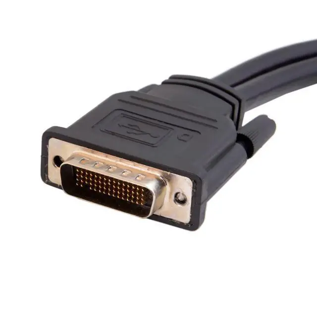 Alt view image 2 of 6 - DMS-59Pin 1 to 2 Displayport Splitter Extension Cable for PC Graphics Card