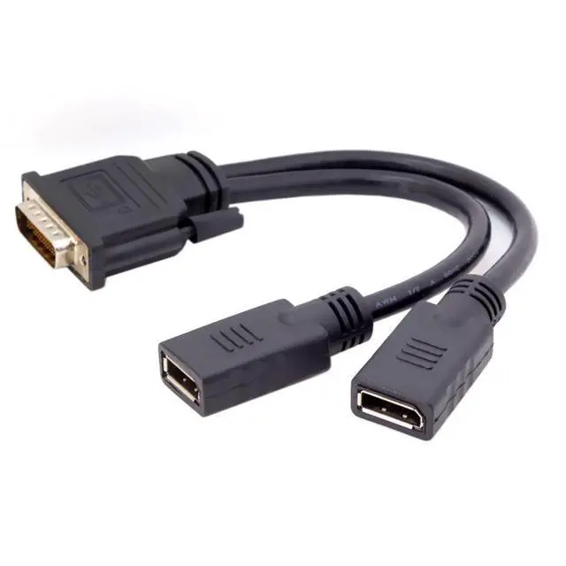Alt view image 6 of 6 - DMS-59Pin 1 to 2 Displayport Splitter Extension Cable for PC Graphics Card