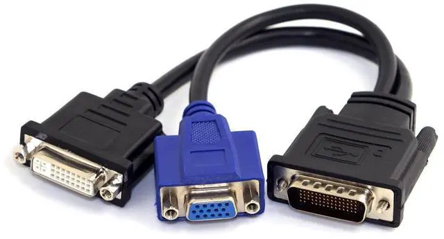 Alt view image 7 of 7 - LFH DMS-59 Male to DVI 24+5 Female & VGA RGA 15pin Female Splitter Extension 15cm