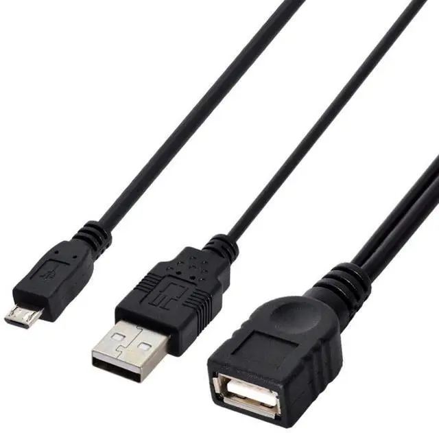Main image of Micro USB OTG Cable with Power Supply Port - Charge and Connect On-The-Go