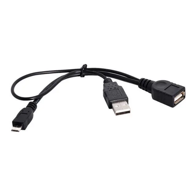 Alt view image 6 of 6 - Micro USB OTG Cable with Power Supply Port - Charge and Connect On-The-Go