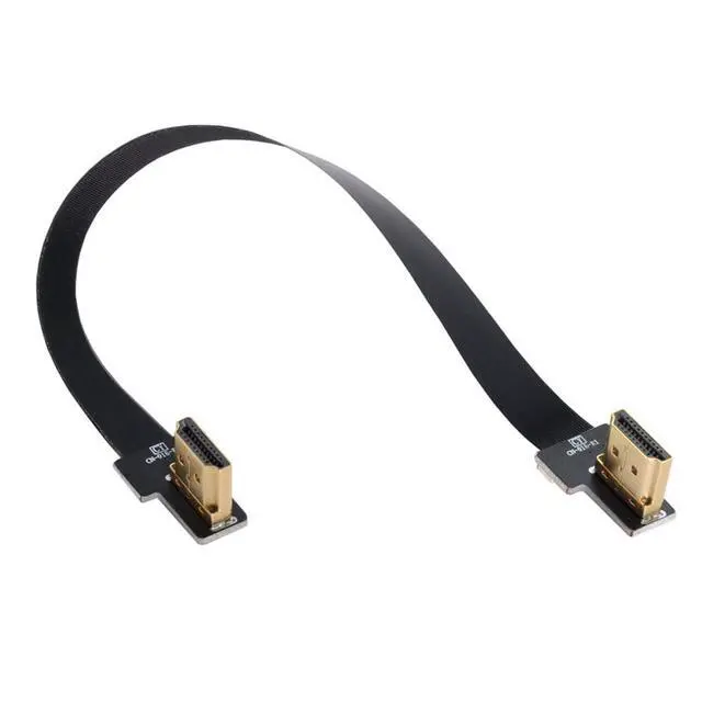 Alt view image 6 of 6 - CYFPV HDMI Male to Male FPC Flat Extension Cable for Camera HDTV Multicopter Aerial Photography 90 Degree Right Angled 0.2M