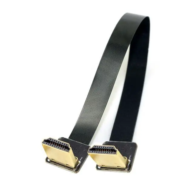 Alt view image 3 of 5 - CYFPV HDMI Male to Male FPC Flat Extension Cable for Camera HDTV Multicopter Aerial Photography 90 Degree Down Angled 0.5M
