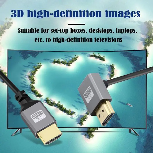 Alt view image 3 of 7 - HDMI Stretch Coiled Cable HDMI 1.4 Type A Male to Male 4K 60hz 90 Degree UP Angled Extension Cable