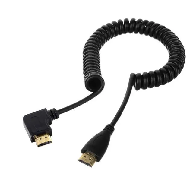 Alt view image 6 of 7 - HDMI to HDMI 1.4 Stretch 90 Degree Right Angled Extension Cable 4K@60hz 1.2M