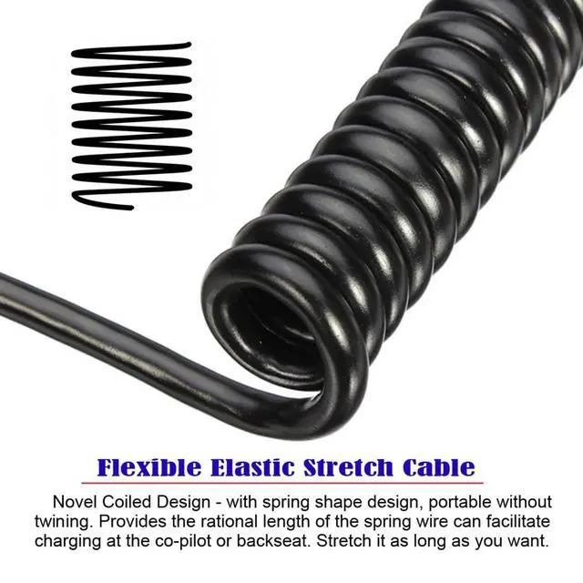 Alt view image 5 of 7 - HDMI Stretch Coiled Cable HDMI 1.4 Type A Male to Male 4K 60hz 90 Degree UP Angled Extension Cable