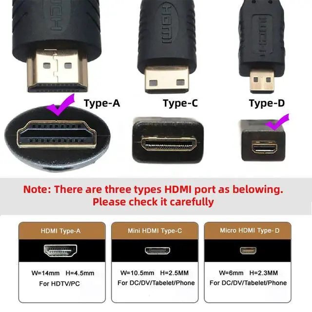 Alt view image 3 of 7 - Stretch Spring Micro HDMI to HDMI Male HDTV Cable for Cell Phone & Tablet & Camera Left & Right Angled 90 Degree Straight Black (Right Angled, Black)