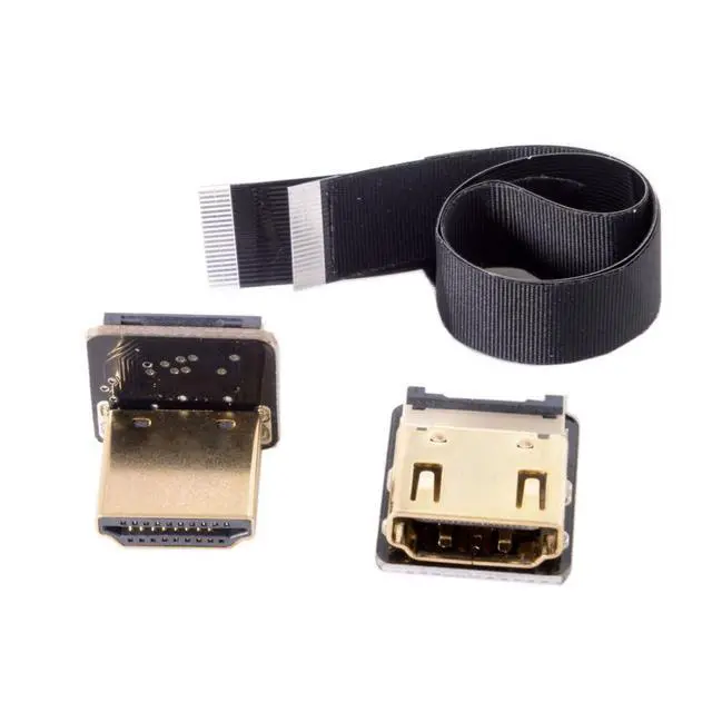 Alt view image 3 of 7 - CYFPV HDMI FPC Flat Extension Cable for Camera HDTV Multicopter Aerial Photography 90 Degree UP Angled 0.2M