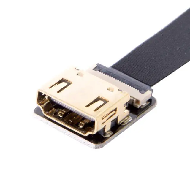 Alt view image 6 of 7 - CYFPV HDMI FPC Flat Extension Cable for Camera HDTV Multicopter Aerial Photography 90 Degree UP Angled 0.2M