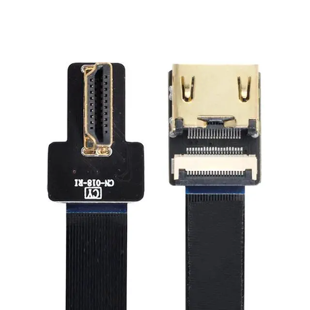 Alt view image 5 of 5 - CYFPV HDMI Male to Female FPC Flat Extension Cable for Camera HDTV Multicopter Aerial Photography 90 Degree Left Angled 20CM