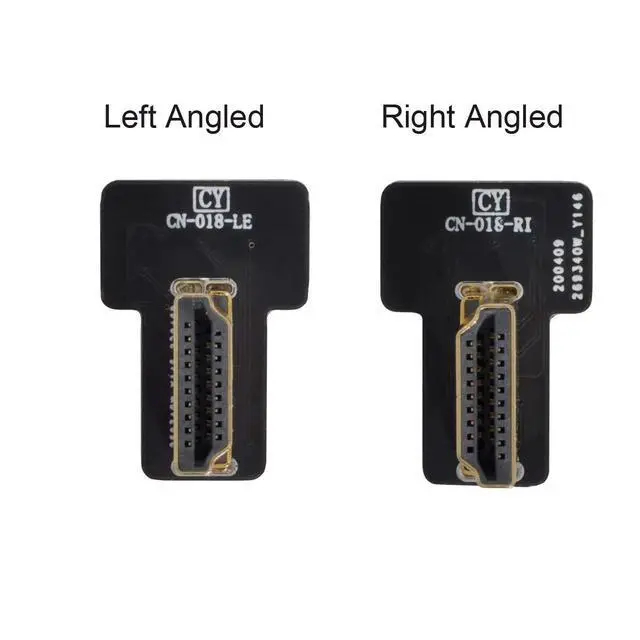 Alt view image 4 of 4 - CY HDMI Type A to HDMI Cable Adapter CYFPV Dual HDMI Type A Male to Male HDTV FPC Flat Cable for FPV HDTV Multicopter Aerial Photography 90 Degree Left Angled