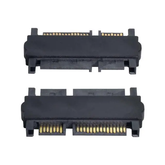Alt view image 3 of 7 - CY 3.5 & 2.5inch SATA 22Pin 7+15 Male to SATA 22P 7+15 Male Extension convertor Straight Adapter