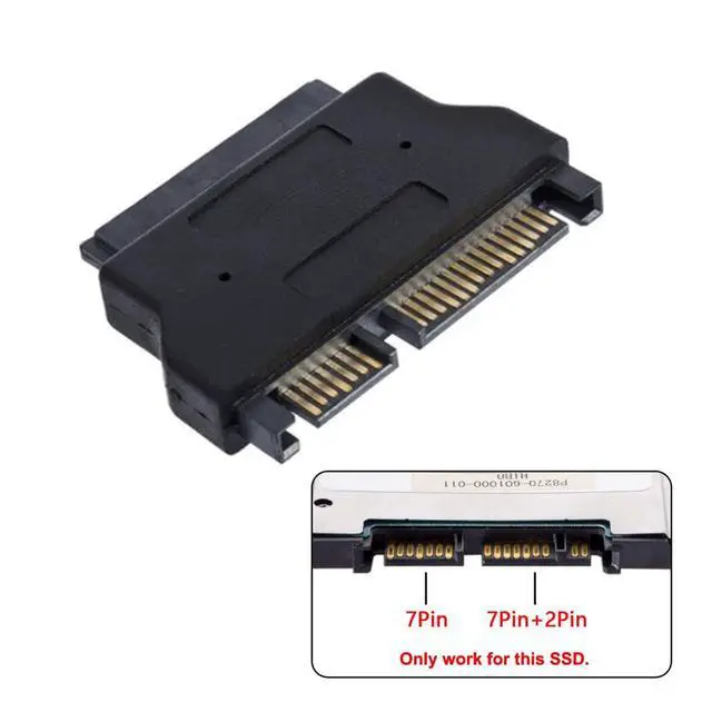 Alt view image 3 of 6 - 1.8" Micro SATA 7+9 16Pin to 2.5" SATA 7+15 22Pin SSD HDD Hard Disk Drive Connector Adapter