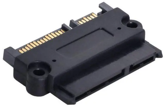 Main image of 3.5 & 2.5 Inch SATA 22Pin 7+15 Male to SATA 22P 7+15 Female Extension Converter Adapter with Screw Holes