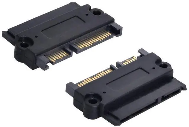 Alt view image 5 of 7 - 3.5 & 2.5 Inch SATA 22Pin 7+15 Male to SATA 22P 7+15 Female Extension Converter Adapter with Screw Holes