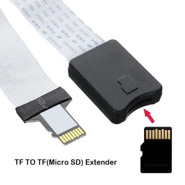 Alt view image 4 of 7 - Micro SD to Micro SD TF Card Male to Female Soft Flat FPC Extension Cable Adapter for 3D Printer/Model 3D Printer/GPS/Raspberry Pi
