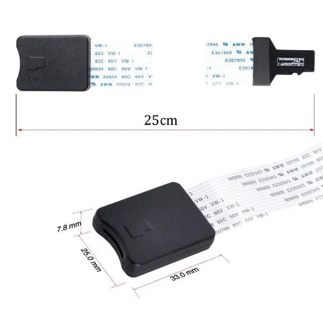 Alt view image 5 of 7 - Micro SD to Micro SD TF Card Male to Female Soft Flat FPC Extension Cable Adapter for 3D Printer/Model 3D Printer/GPS/Raspberry Pi