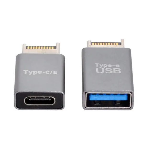 Alt view image 7 of 7 - 2 Pack USB 3.0/USB C to USB 3.1 Type-E Front Panel Socket Motherboard Header Adapter